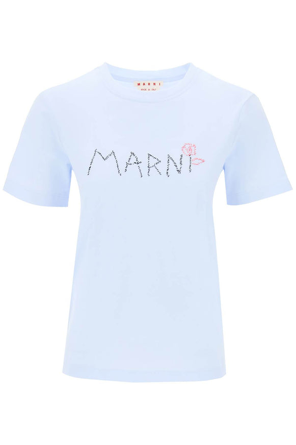 Marni hand-embroidered logo t-shirt