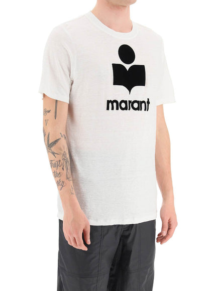 Marant karman linen logo t-shirt