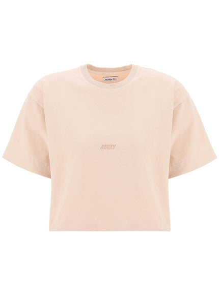 Autry boxy t-shirt with debossed logo