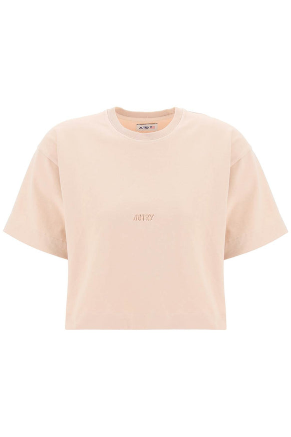 Autry boxy t-shirt with debossed logo