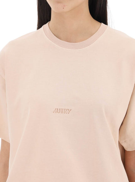 Autry boxy t-shirt with debossed logo