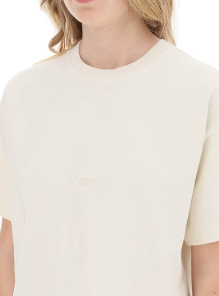 Autry boxy t-shirt with debossed logo