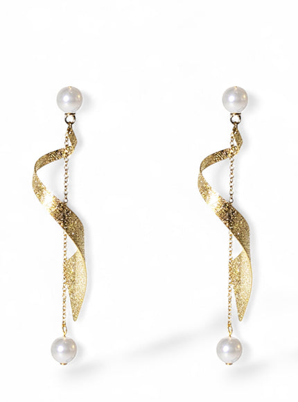 Ariel Taub Taylor Twist Pearl Drop Earrings