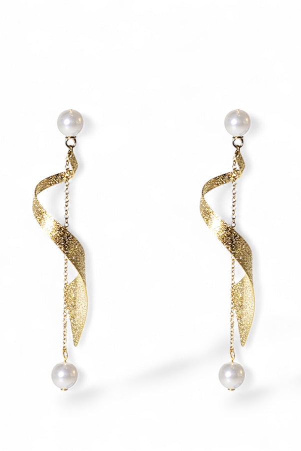 Ariel Taub Taylor Twist Pearl Drop Earrings