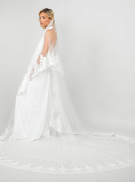 Ariel Taub Tiana Two-Tier Cathedral Veil