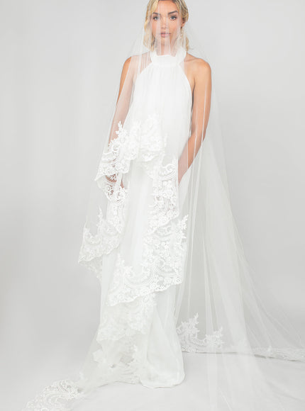 Ariel Taub Tiana Two-Tier Cathedral Veil