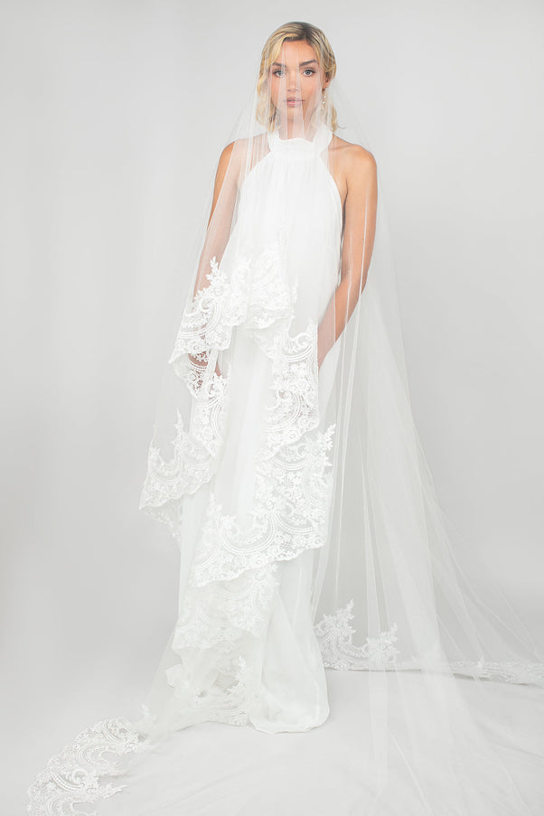 Ariel Taub Tiana Two-Tier Cathedral Veil