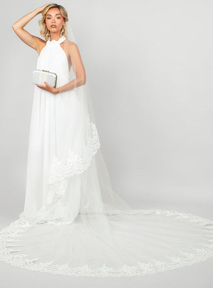 Ariel Taub Tiana Two-Tier Cathedral Veil
