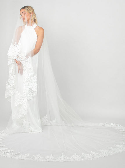 Ariel Taub Tiana Two-Tier Cathedral Veil