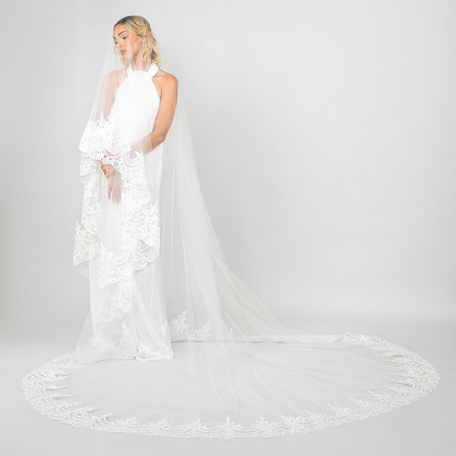 Ariel Taub Tiana Two-Tier Cathedral Veil