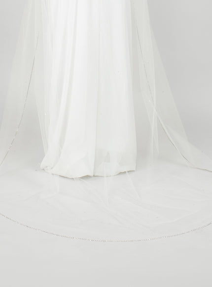 Ariel Taub Tinsley Chapel Veil with Crystal Train