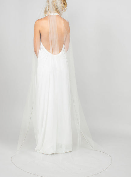 Ariel Taub Tinsley Chapel Veil with Crystal Train
