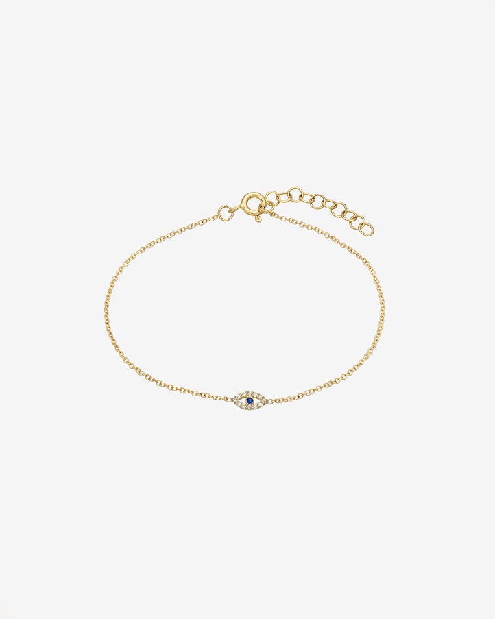 Zoe Lev Tiny Diamond Evil Eye Anklet