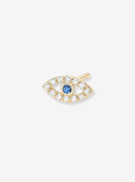 Zoe Lev Tiny Diamond Evil Eye Stud Earring