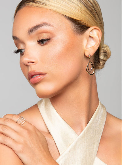 Toni Mixed Metal Geometric Dangle Earrings