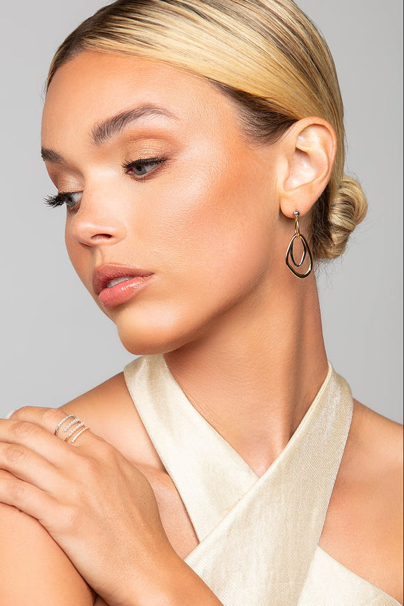 Toni Mixed Metal Geometric Dangle Earrings