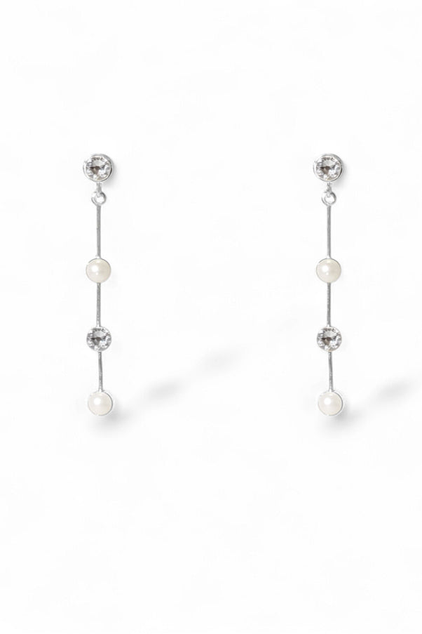 Ariel Taub Tori Pearl & Crystal Drop Earrings