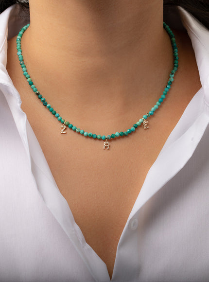 Zoe Lev Turquoise Bead Necklace