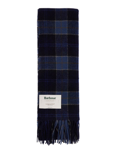 Barbour wool tartan scarf for