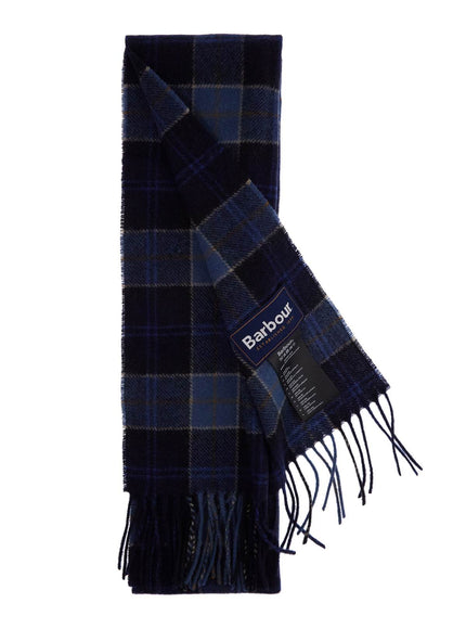 Barbour wool tartan scarf for