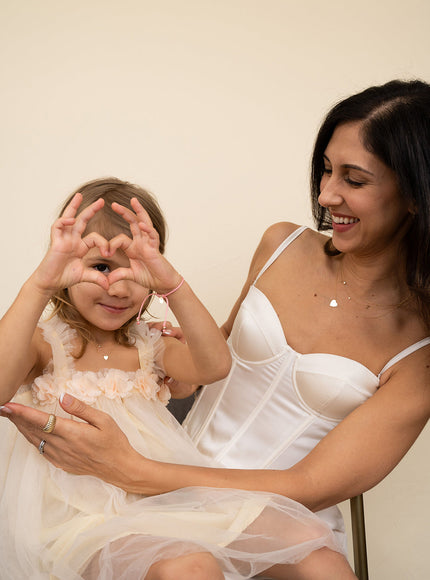 Zoe Lev 14K Gold Heart Necklaces Mommy + Me