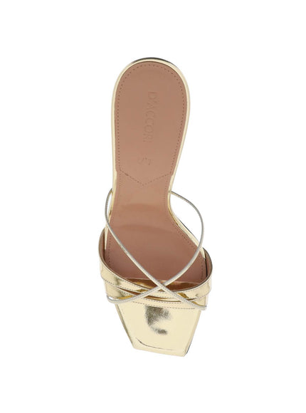 D'accori metallic leather lust mules