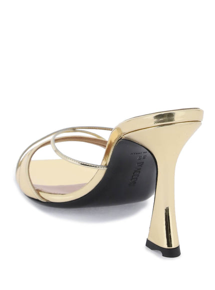 D'accori metallic leather lust mules