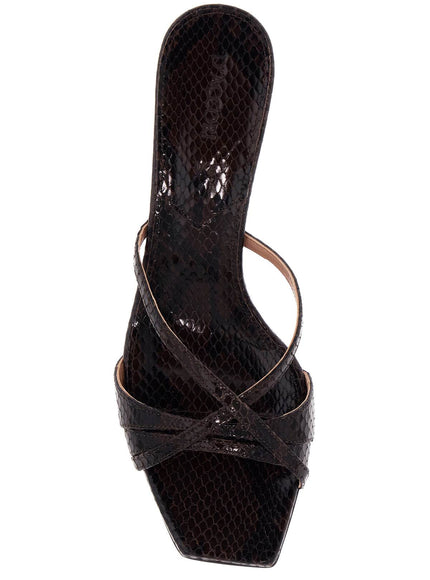 D'accori python-print leather lust mules