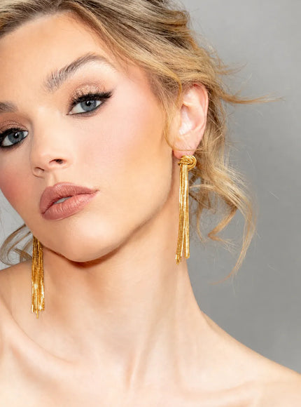 Valerie Fringe Knot Earrings
