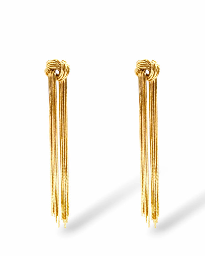 Valerie Fringe Knot Earrings