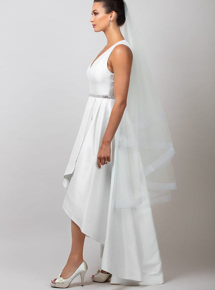 1711 Two-Tier Horsehair Fingertip Veil