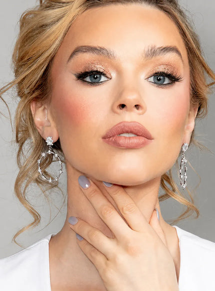 Vera CZ Star Hoop Earrings