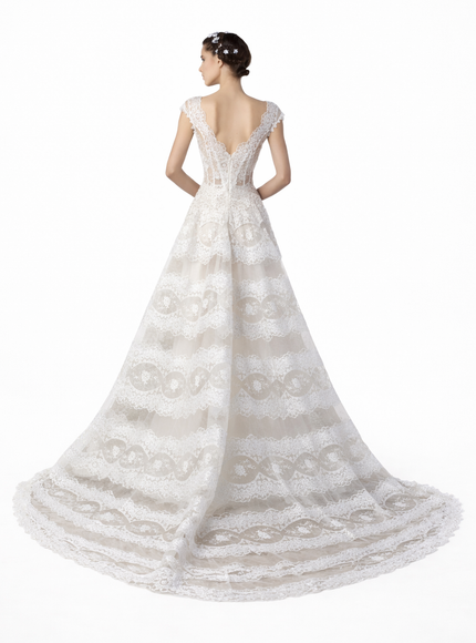 Gemy Maalouf A-Line Lace Gown