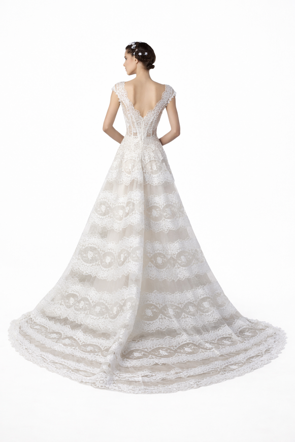 Gemy Maalouf A-Line Lace Gown