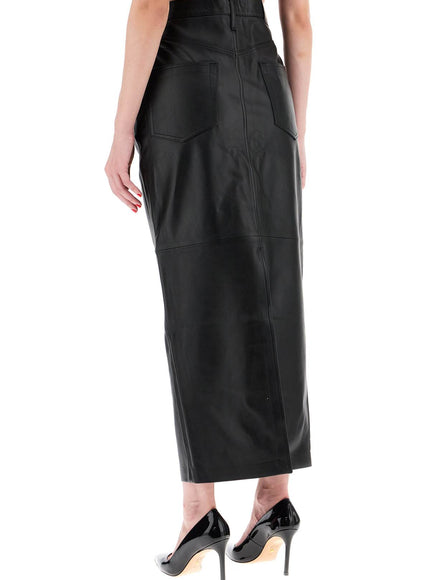 Wardrobe.Nyc leather column skirt for women