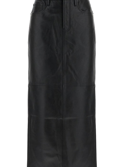 Wardrobe.Nyc leather column skirt for women