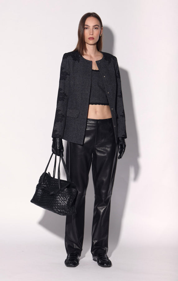 Walter Baker Mirabel Jacket Black Grey Birdseye Lace