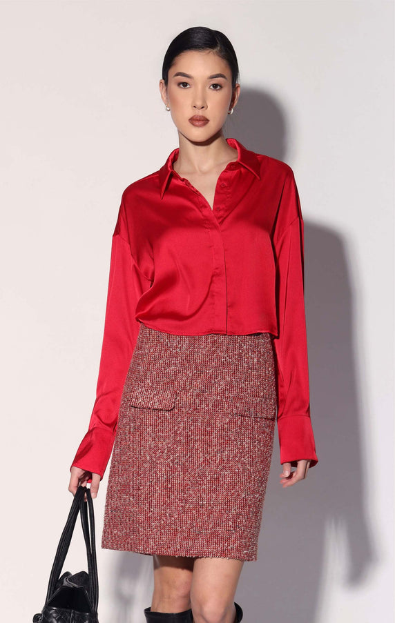 Walter Baker Caryl Skirt Poppy Tweed