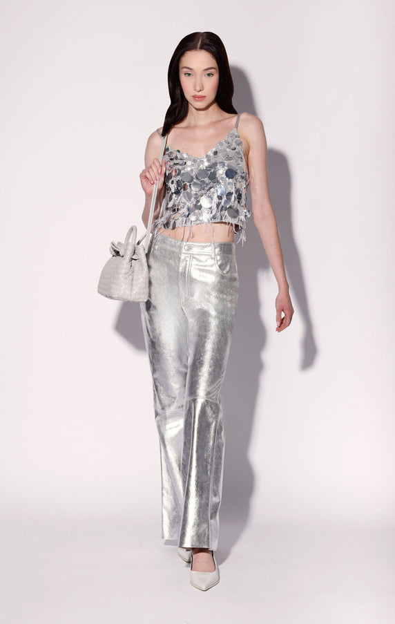 Walter Baker Dynah Top Silver Starlet Sequin