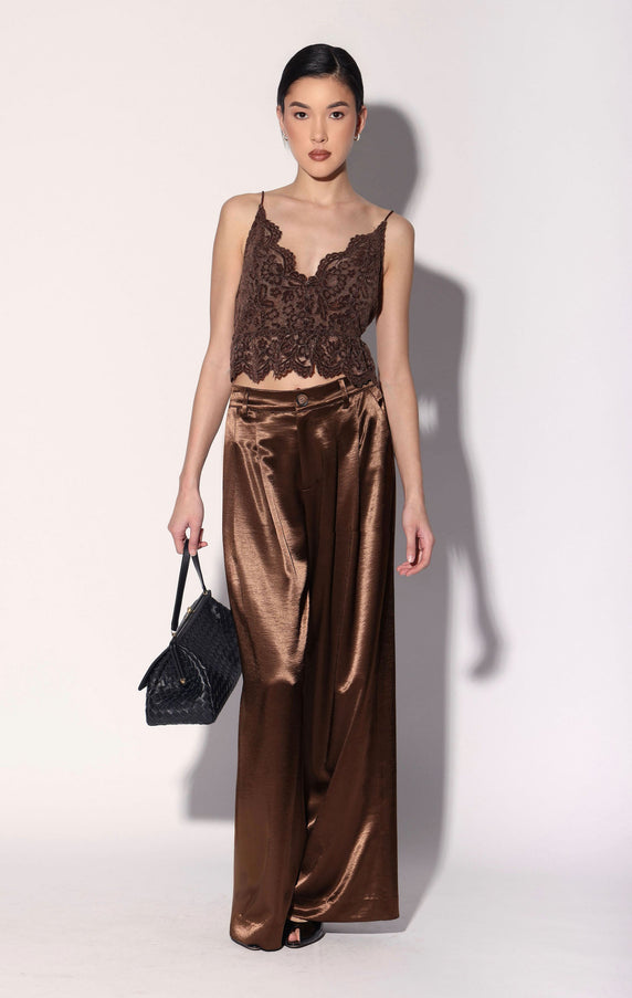 Walter Baker Lola Top Chocolate Lace