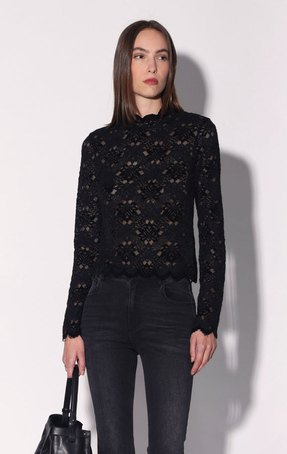 Walter Baker Tiara Top Black Lotus Lace