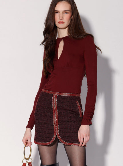 Walter Baker Charlie Top Burgundy