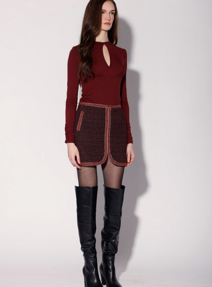 Walter Baker Charlie Top Burgundy