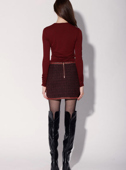 Walter Baker Charlie Top Burgundy
