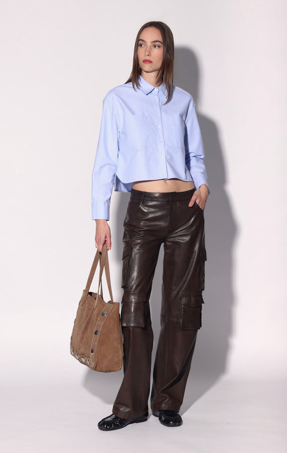 Walter Baker Danny Pant Washed Brown Leather
