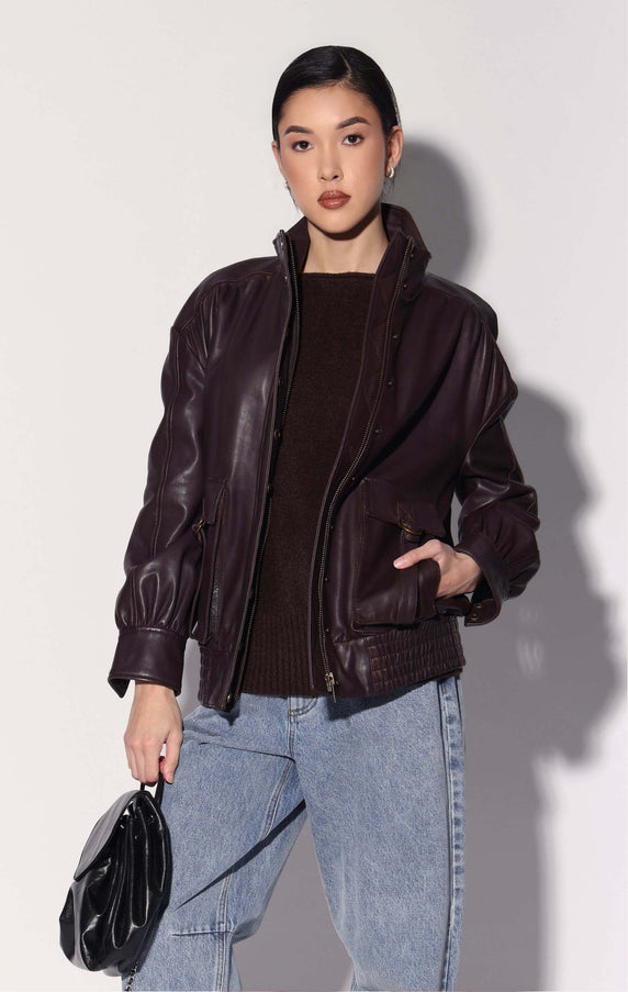 Walter Baker Hadlee Jacket Plum Leather