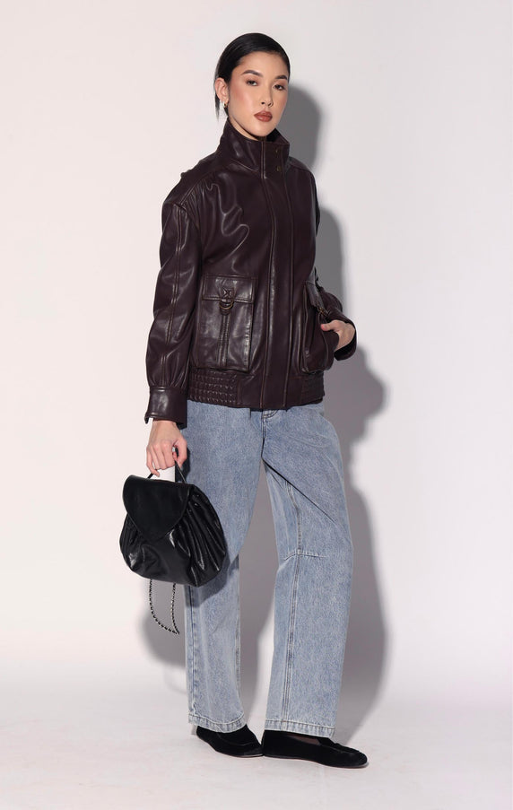 Walter Baker Hadlee Jacket Plum Leather