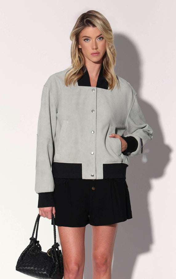 Walter Baker Emilio Jacket Mist Suede Leather