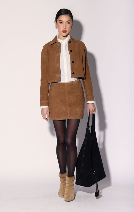 Walter Baker Suzette Jacket Whiskey Suede Leather