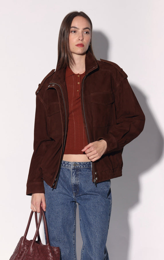 Walter Baker Astrid Jacket Bittersweet Suede Leather